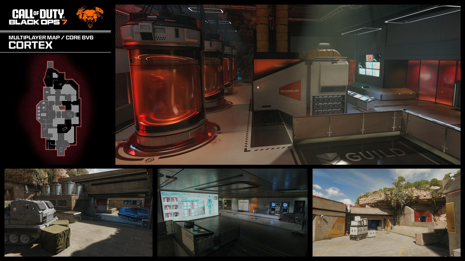Cortex en Black Ops 7 — plano del mapa (minimapa) y vistas oficiales