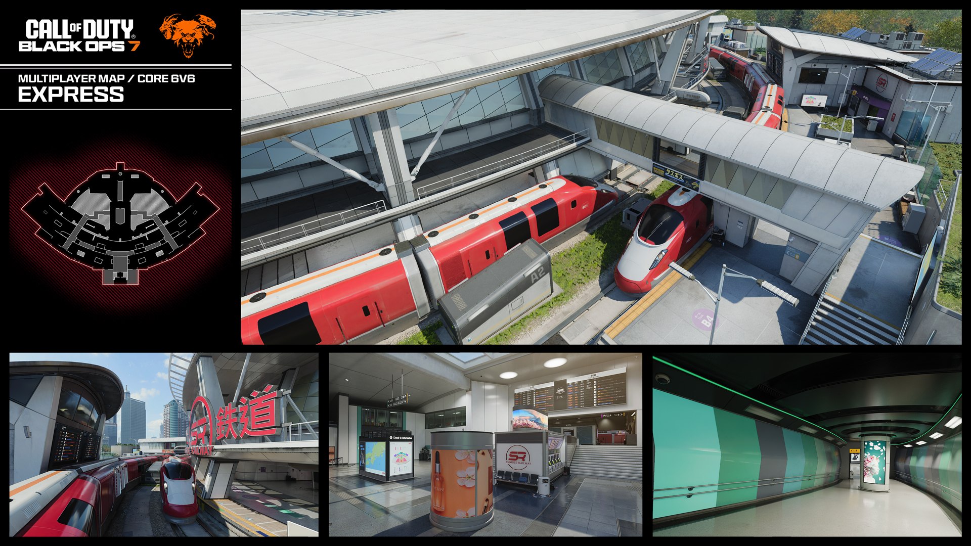 Express en Black Ops 7 — plano del mapa (minimapa) y vistas oficiales
