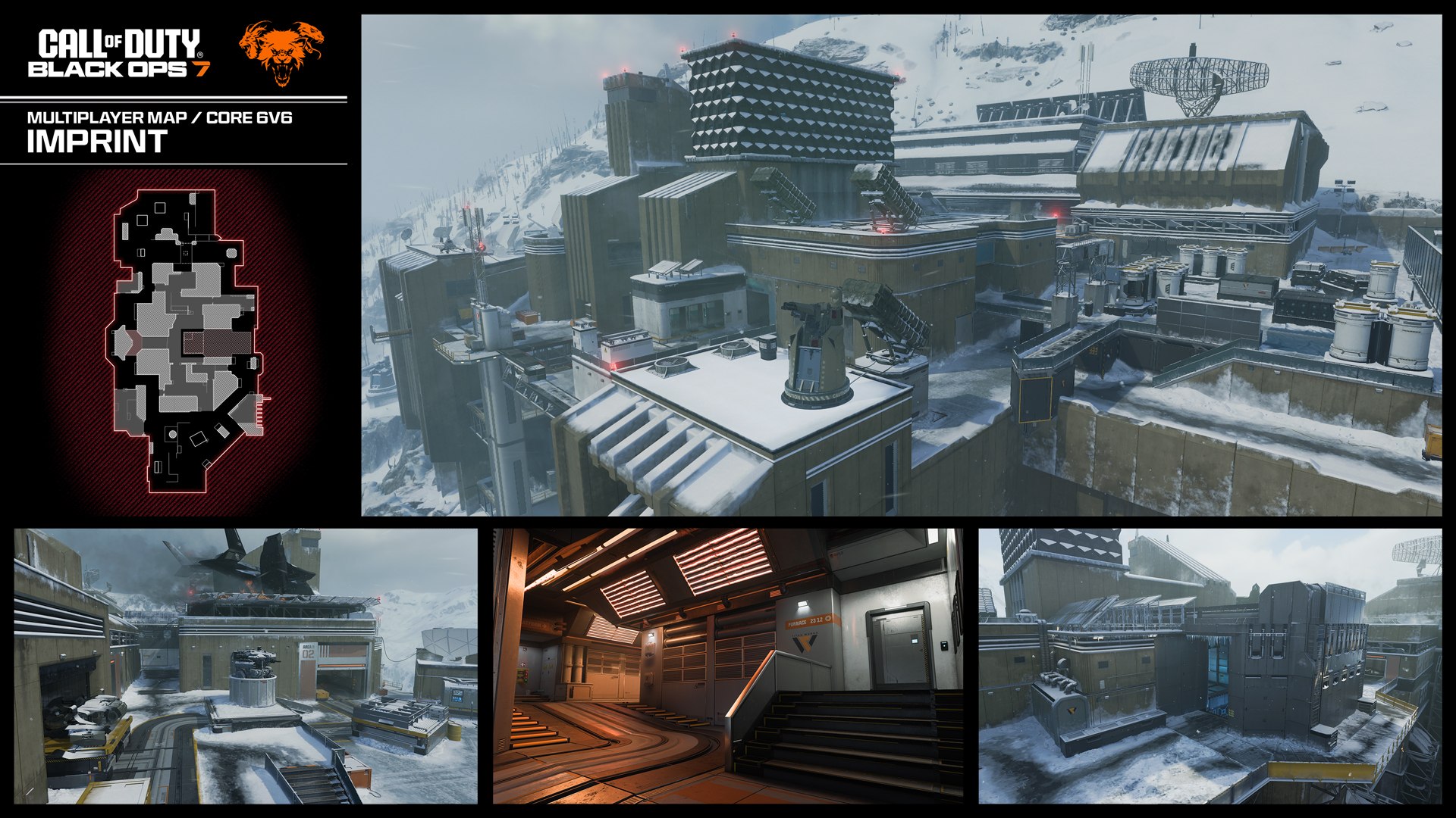 Imprint en Black Ops 7 — plano del mapa (minimapa) y vistas oficiales