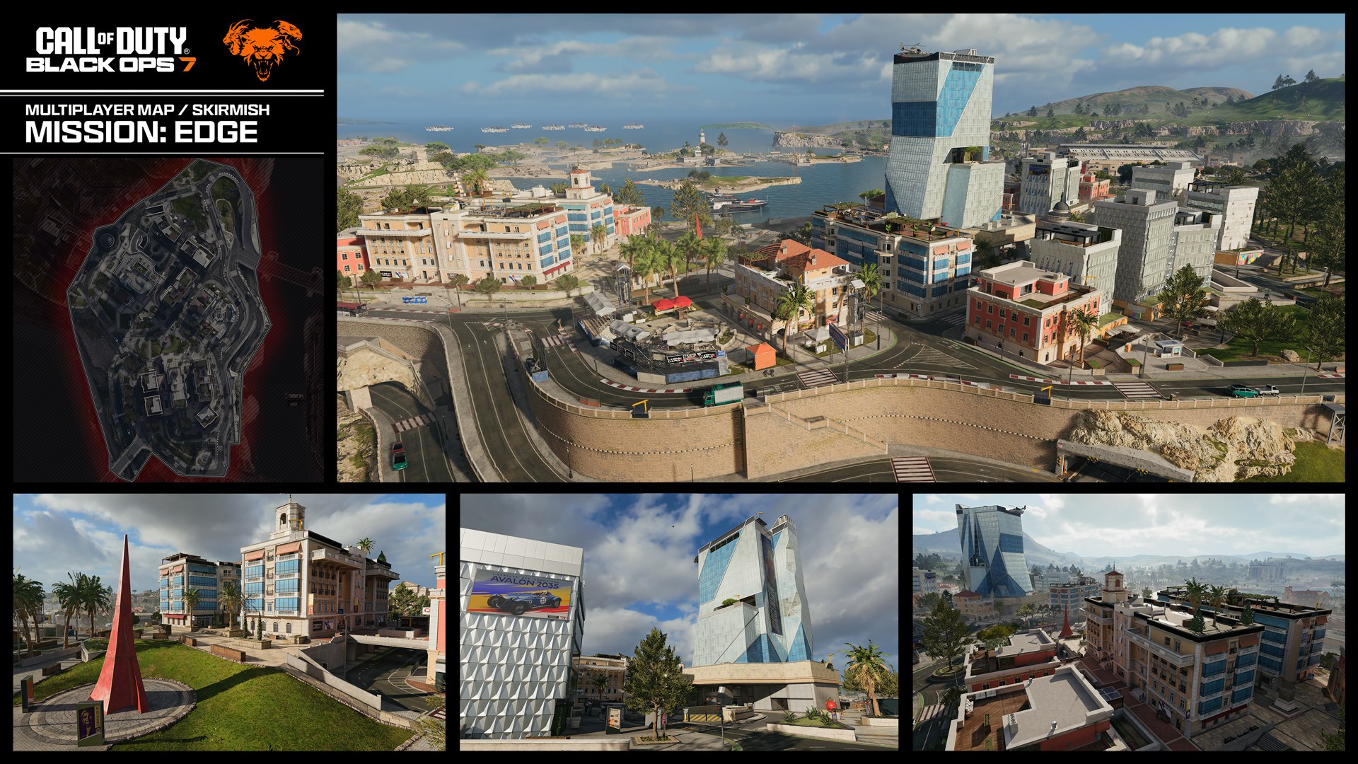 Mission: Edge en Black Ops 7 — plano del mapa (minimapa) y vistas oficiales
