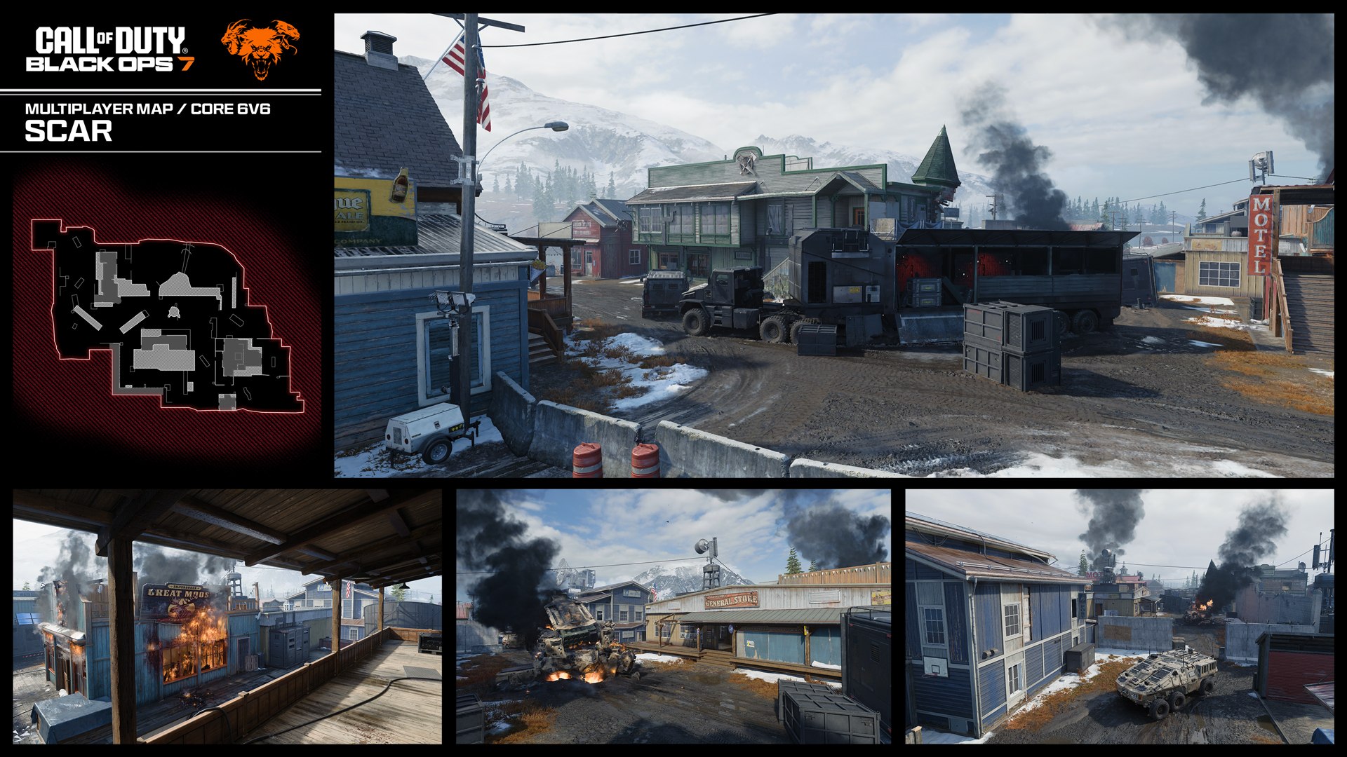 Scar en Black Ops 7 — plano del mapa (minimapa) y vistas oficiales